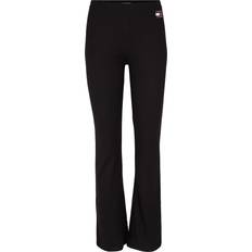 Tommy Hilfiger Women's long flared leggings with elasticated waist. Black