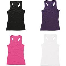 Stedman Womens/Ladies Active Poly Sleeveless Sports Vest (Black Opal)