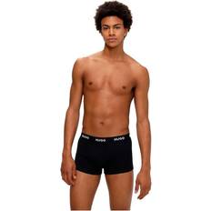 HUGO BOSS Bleu Sous-vêtements pour hommes HUGO BOSS Logo-Waistband Trunks 3-Pack Black