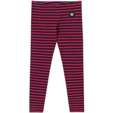 Wood Wood Ira Kid's Leggings - Navy/Red Stripes