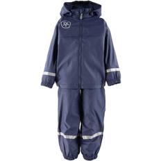 Color Kids Regnkläder Barnkläder Color Kids PU Rainwear w. Suspenders/Fleece - Dress Blues (5822-772)