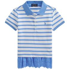 Ralph Lauren Girls' striped shirt with frill, Blue