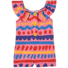 Cotton Romper with Geometric Print