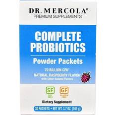 Naturale Salute intestinale Dr. Mercola Complete Probiotics Powder Packets Natural Raspberry 70 billion CFU 30 Packets