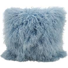 Saro Lifestyle Mongolian Lamb Fur Complete Decoration Pillows Blue (50.8x50.8cm)