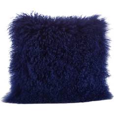 Saro Lifestyle Mongolian Lamb Fur Complete Decoration Pillows Blue (50.8x50.8cm)