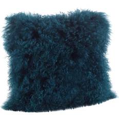 Saro Lifestyle Mongolian Lamb Fur Complete Decoration Pillows Blue (50.8x50.8cm)