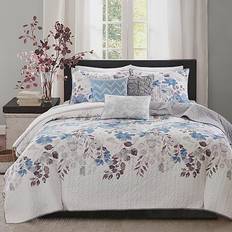 Textiles Madison Park Willow Watercolor Bedspread Blue (228.6x228.6)