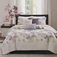 Textiles Madison Park Luna Bedspread Beige (228.6x228.6cm)