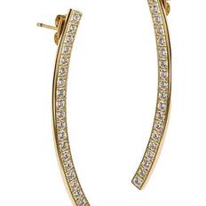 Astrid & Agnes Ellen Long Earrings - Gold/Transparent