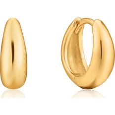 Luxe Minimalism Rhodium Luxe Huggie Hoop Earrings E024-03H