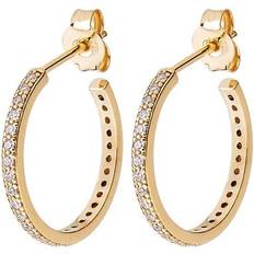 CU Jewellery Two Round Stone Ørering - Guld