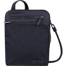 Travelon Unisex Anti-Stöld Tunnelbana Liten Crossbody - Marinblå Ljung