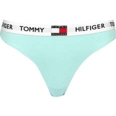 Tommy Hilfiger Stretch Cotton Logo Thong - Aqua Glow