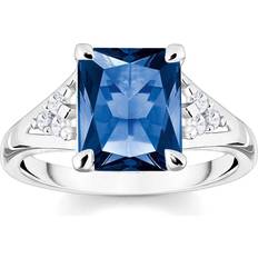 Blau Ringe Thomas Sabo Ring mit Blauen und Weißen Steinen Silber - Blau