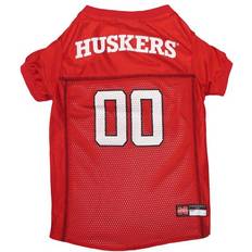 Dog Clothes Pets Pets First Nebraska Huskers Football Mesh Jersey XX-Large