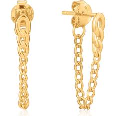 Chain Reaction Shiny Curb Chain Stud Earrings E021-03G