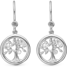 Christina Jewelry Tree of Life Earrings - Silver/Topaz
