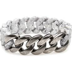 Men - Silicone Bracelets TheRubz Bracelet - Silver/White