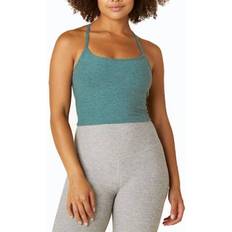 Beyond Yoga Spacedye Slim Racerback Cropped Tank Top - Rainforest Blue Heather