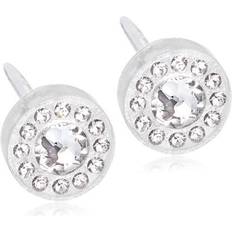 Blomdahl MP Brilliance Halo Earrings - Silver/Transparent