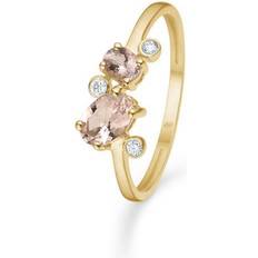 Mads Z Siena Ring 14 kt Guld - Gold/Pink