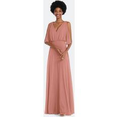 After Six After Six V-Neck Split-Sleeve Blouson-Bodice Maxi Dress