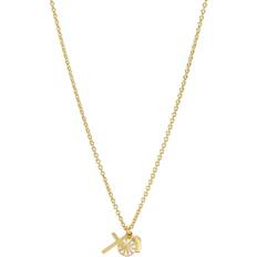 Tro håb kærlighed kæde Lund Copenhagen Faith Hope & Love Necklace - Gold/White