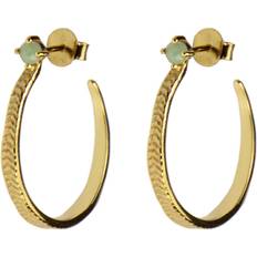 Hultquist Hultquist Aventurine Earrings Dam Creoler Diamenter: