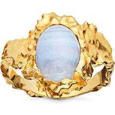 Agat Ringe Maanesten Gudinde Ring - Gold/Transparent