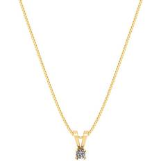 Smykkekæden Chain Necklace - Gold/Transparent