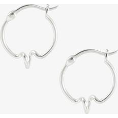Hultquist Øreringe Hultquist Heartbeat Hoops Earring - Silver