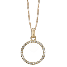 Christina Jewelry Big Circle Pendant - Guld/Transparent