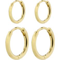 Con Chiusura Orecchini Pilgrim Huggie Hoop Earrings - Gold