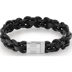 Leather bracelet Tommy Hilfiger Braided Leather Bracelet - Black