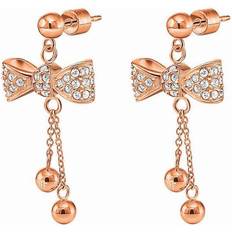 Folli Follie 3E15T003RC Earrings - Rose Gold/Transparent