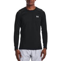 Under Armour Herren Fitted Crew Shirt - Schwarz/Weiß