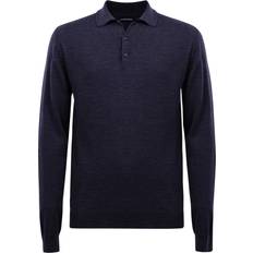 J.Lindeberg Overdele J.Lindeberg Noel Light Merino Polo Shirt Dark Melange