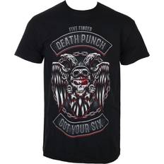 Five jacka dam Five Finger Death Punch Unisex T-Shirt: Biker Badge (X-Large)