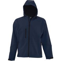 Sols SOLS Mens Replay Hooded Soft Shell Jacket (Breathable, Windproof And Water Resistant) (Black)