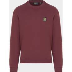 Men - Red Jumpers Belstaff 'Crew Neck' Sweatshirt Aubergine