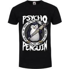 Psycho Penguin Mens Cute Cuddly & Psychotic T-Shirt (Black/White)