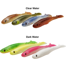 Savage Gear Fiskedrag Savage Gear Slender Scoop Shad (4-pack) 9cm 4g Dark Water Mix