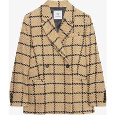 Checkered - Wool Blazers Anine Bing Kaia Blazer - Camel Check