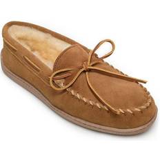 Brown Moccasins Minnetonka Sheepskin Hardsole - Golden Tan