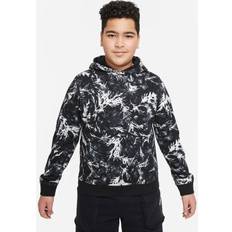 Orange Hoodies Nike Sportswear-hættetrøje i french terry med print til større børn (drenge)