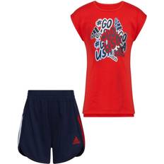 Adidas Little Girls 2-pc. Short Set