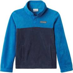 L Fleece Jackets Children's Clothing Columbia Boy's Steens Mountain Quarter Snap Fleece Pull-Over - Collegiate Navy/Bright Indigo