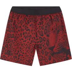 Leopard Swimwear Dolce & Gabbana Kid's Leopard Printed Swim Shorts - Red