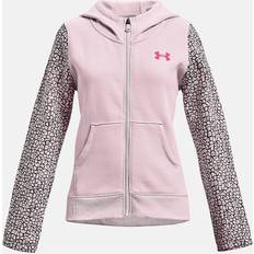 Under Armour Girls' Rival Fleece Full Zip Hoodie Black/White